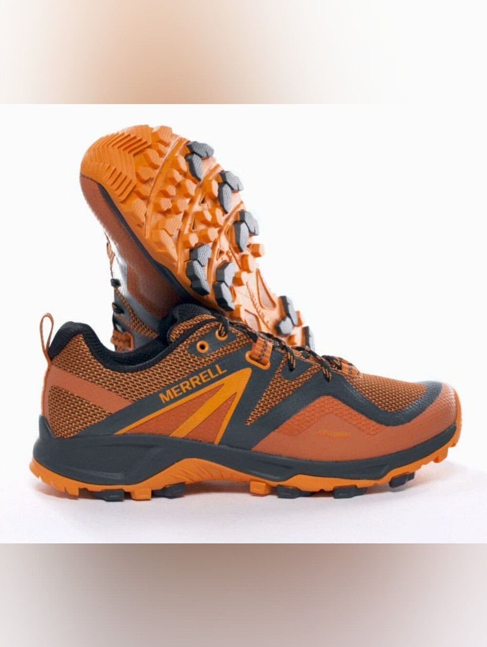 Merrell Men’s Orange and Gray Trail Sneakers Sz 15
